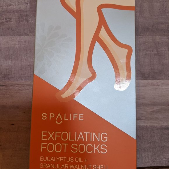 (LOT OF 2 PAIR) *BACK IN STOCK BUT ONLY A FEW* Spalife Exfoliating Foot Socks - Picture 1 of 2